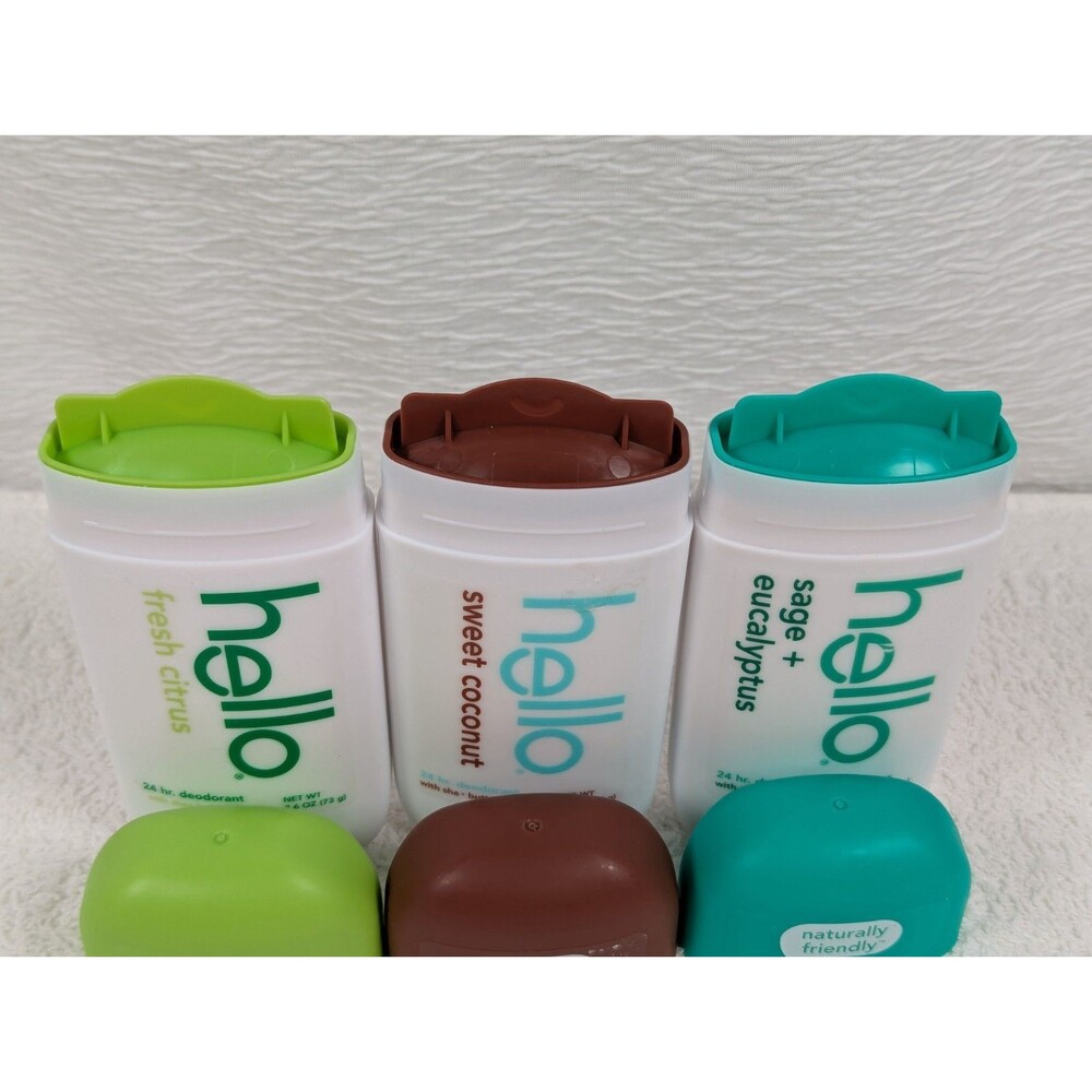 Hello - Deodorant - Citrus - Coconut - Sage - 2.6 oz - 3 Pack - Picture 4 of 7